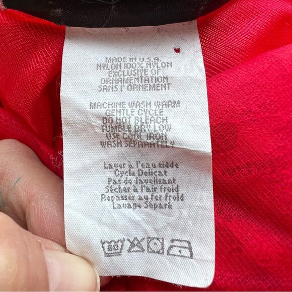 Vintage Red Lace Nightgown The International Boutique – Made in USA – Size 1X - Picture 10 of 11